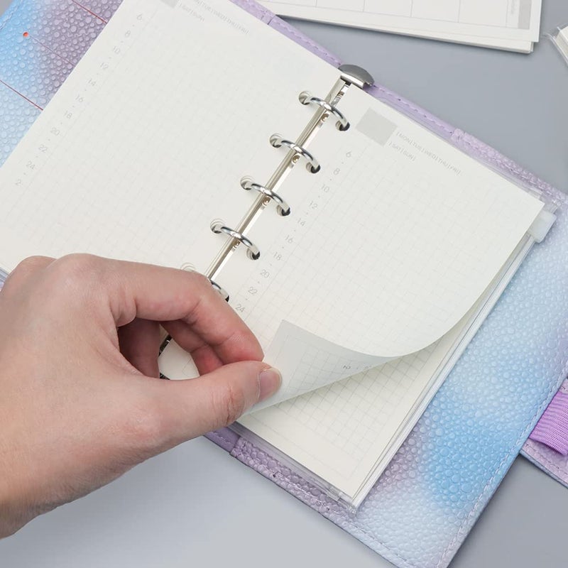 AxeWoodz A7 Refill Paper 3 Pack Undated Daily, Weekly, Monthly Binder Inserts 6-Hole Punched Filler Paper for Planner, 135 Sheets/270 Pages Refillable - Image 3