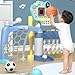 Losbenco 5in1 Toddler Sports Toys Activity Center Includes Basketball Soccer Bowling Baseball Golf Toddler Basketball Hoop Indoor with Adjustable Height 13 Year Old Boys Girls Toys Toddlers Baby Gift - Image 4