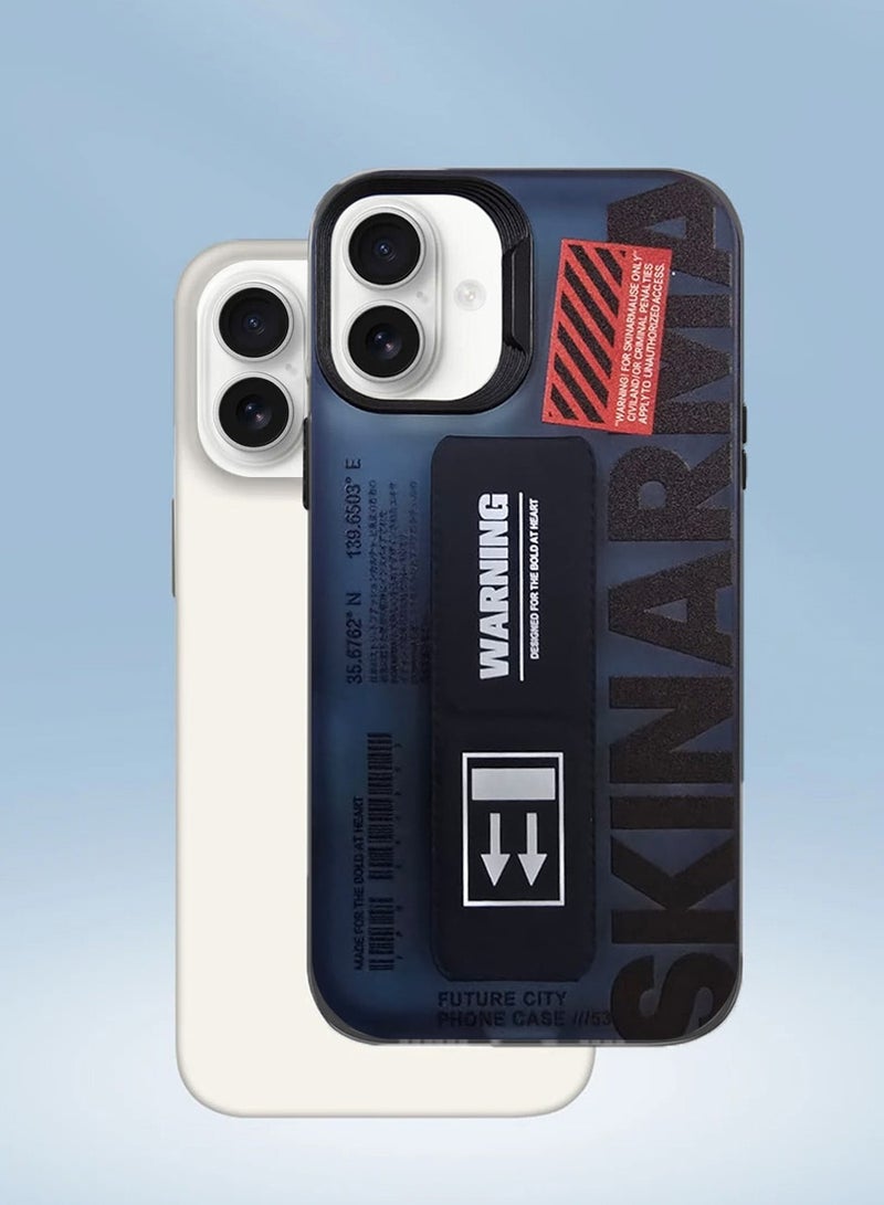 Techie Aesthetic SKINARMA Text Design with Secure Hand Grip Back Cover Case for Apple iPhone 16 Plus - Image 2