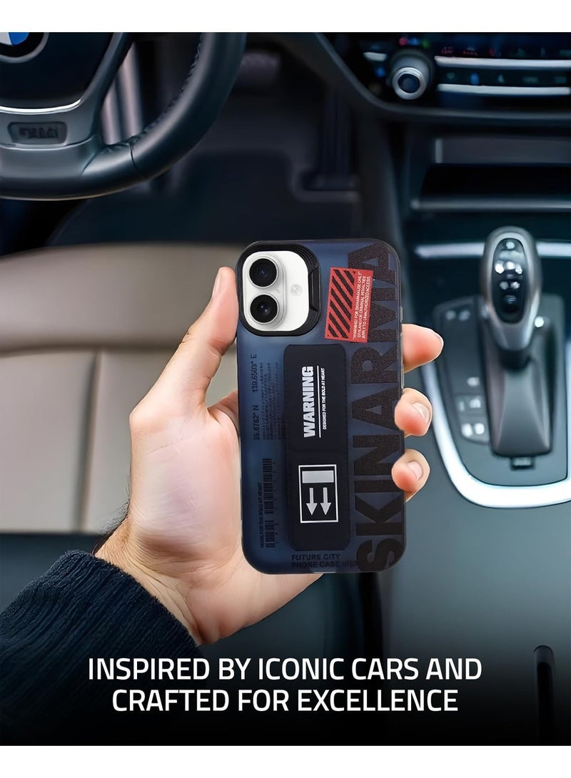 Techie Aesthetic SKINARMA Text Design with Secure Hand Grip Back Cover Case for Apple iPhone 16 Plus - Image 4