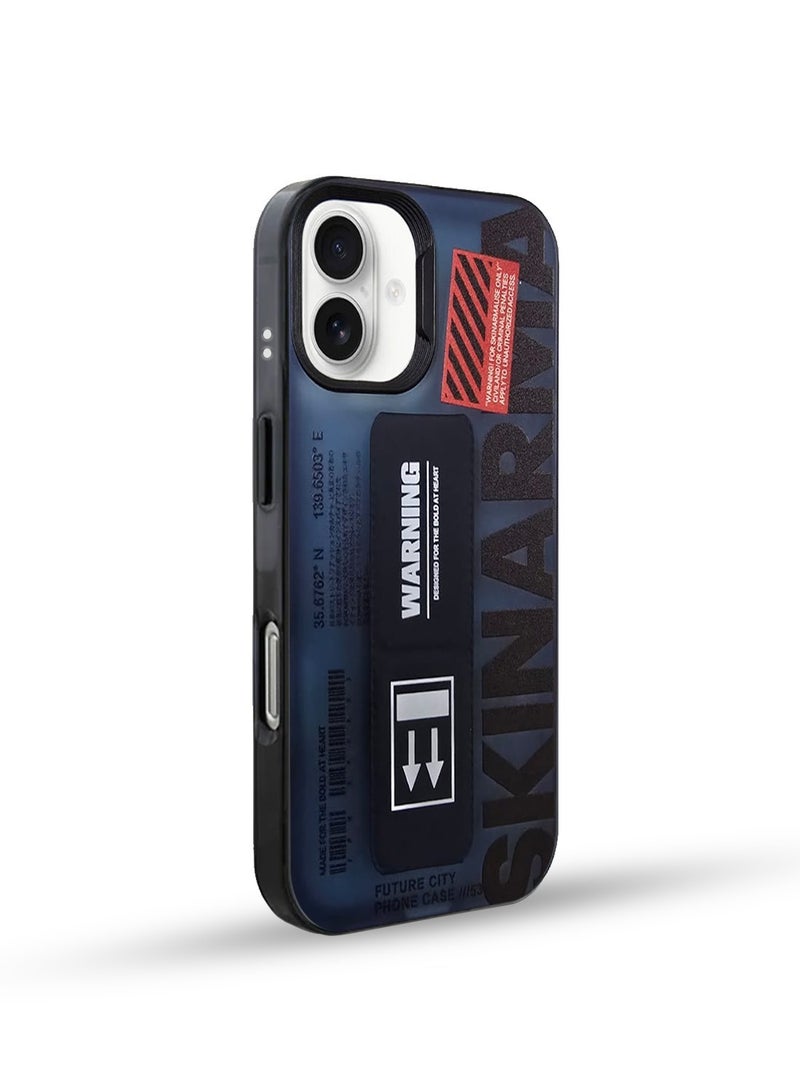 Techie Aesthetic SKINARMA Text Design with Secure Hand Grip Back Cover Case for Apple iPhone 16 Plus - Image 3