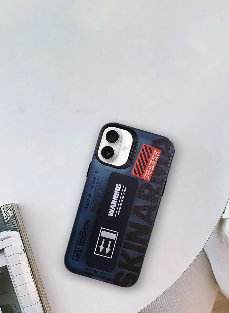 Techie Aesthetic SKINARMA Text Design with Secure Hand Grip Back Cover Case for Apple iPhone 16 Plus - Image 5