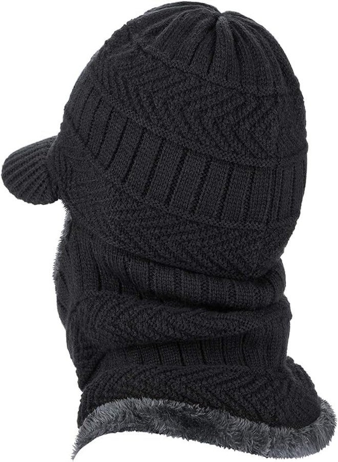 ACUDY Winter Cap & Muffler Set for Men and Women | Knitted Balaclava Hat with Warm Neck Gaiter | Soft Woolen Winter Warmer for Cycling & Outdoor Use | Multicolour, Free Size - Image 2