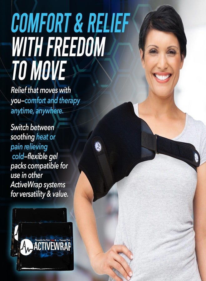AW ACTIVEWRAP Shoulder Ice Pack Wrap With Two Reusable Hot & Cold Packs - Rotator Cuff Ice Therapy - Small/Medium - Image 5