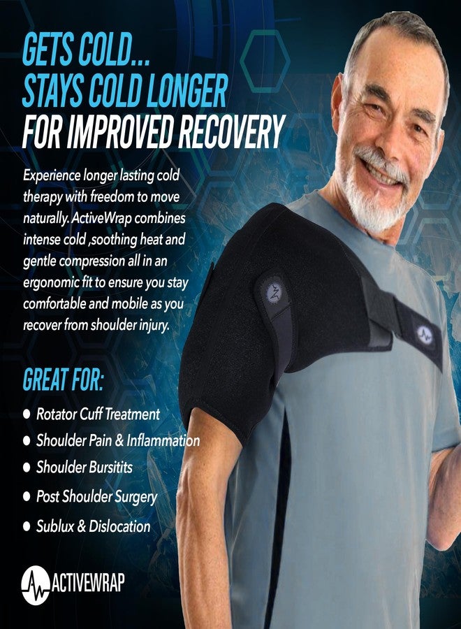 AW ACTIVEWRAP Shoulder Ice Pack Wrap With Two Reusable Hot & Cold Packs - Rotator Cuff Ice Therapy - Small/Medium - Image 2