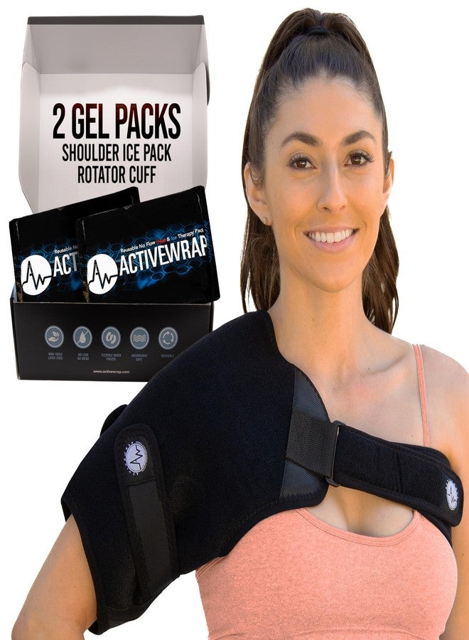 AW ACTIVEWRAP Shoulder Ice Pack Wrap With Two Reusable Hot & Cold Packs - Rotator Cuff Ice Therapy - Small/Medium - Image 1