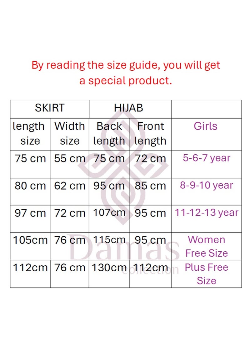 DAMAS COLLECTION - Two Piece Islamic prayer dress for girls kids and women -Prayer Clothes for girls and Muslim Women-Prayer Abaya For women and girls kids- Umrah essentials for women -Prayer dress women - Image 1