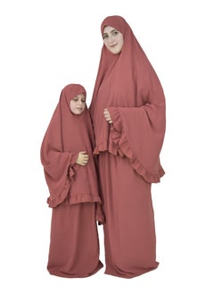 DAMAS COLLECTION Two Piece Islamic prayer dress for girls kids and women -Prayer Clothes for girls and Muslim Women-Prayer Abaya For women and girls kids- Umrah essentials for women -Prayer dress women  - Image 1