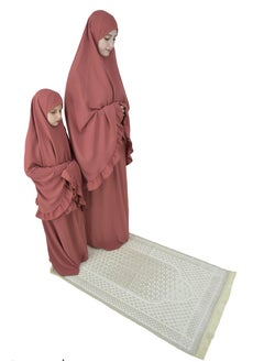 DAMAS COLLECTION Two Piece Islamic prayer dress for girls kids and women -Prayer Clothes for girls and Muslim Women-Prayer Abaya For women and girls kids- Umrah essentials for women -Prayer dress women  - Image 2