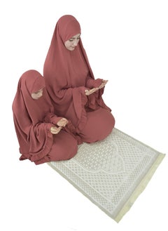 DAMAS COLLECTION Two Piece Islamic prayer dress for girls kids and women -Prayer Clothes for girls and Muslim Women-Prayer Abaya For women and girls kids- Umrah essentials for women -Prayer dress women  - Image 3