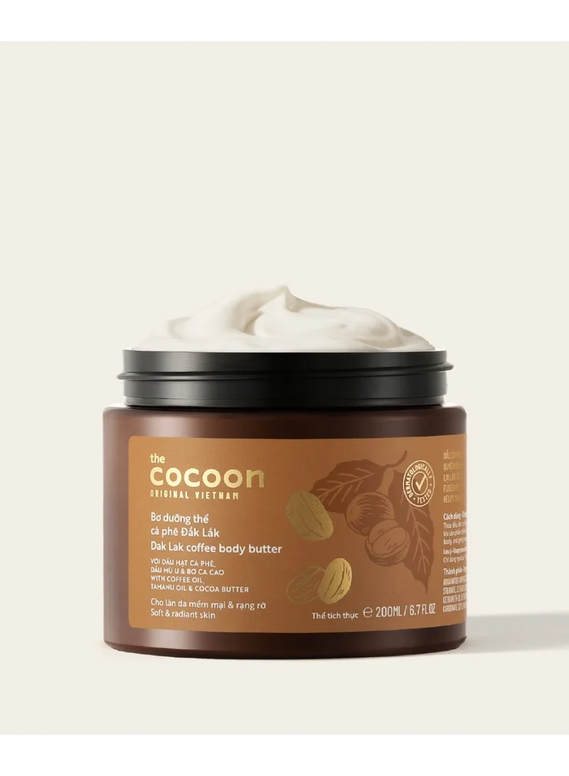 Dak Lak Coffee Body Butter, Deep Moisturising Coffee Body Butter with Coffee Oil, Tamanu Oil & Cocoa Butter | Nourishing Coffee Body Cream for Soft, Smooth & Radiant Skin