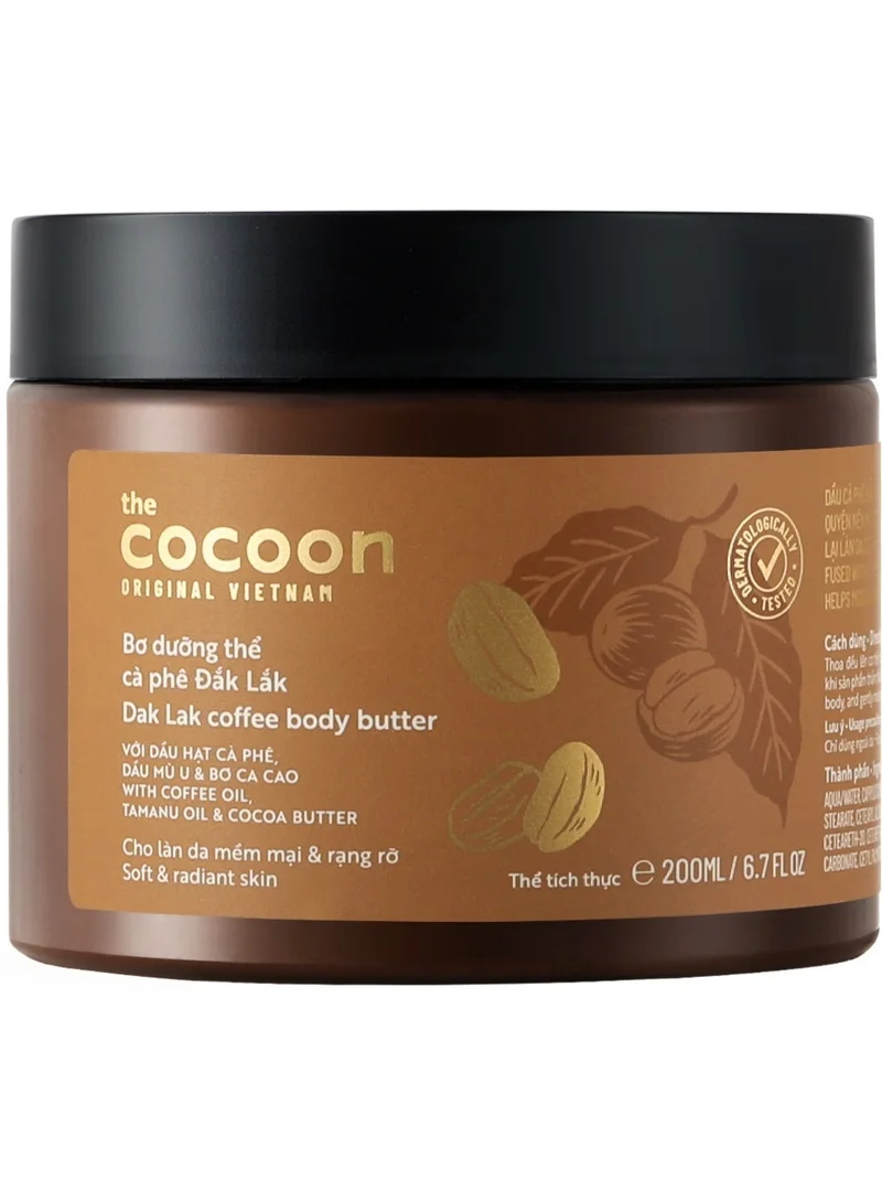 The Cocoon Original Vietnam  Dak Lak Coffee Body Butter, Deep Moisturising Coffee Body Butter with Coffee Oil, Tamanu Oil & Cocoa Butter | Nourishing Coffee Body Cream for Soft, Smooth & Radiant Skin  | Best Price UAE