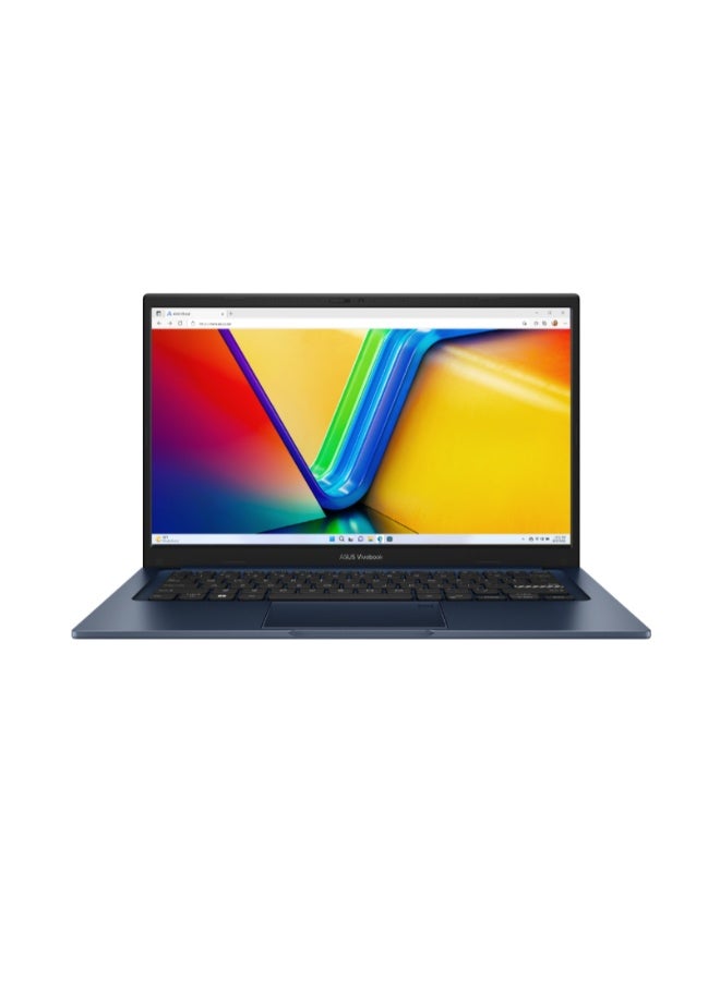 أسوس (نسخة مطورة) لابتوب ASUS Vivobook 14 نحيف بشاشة FHD مقاس 14 بوصة، مع معالج Core i3-1315U/ذاكرة RAM سعة 8GB/قرص SSD سعة 512GB/رسومات Intel UHD/نظام Windows 11 باللون الأزرق الهادئ - Image 1