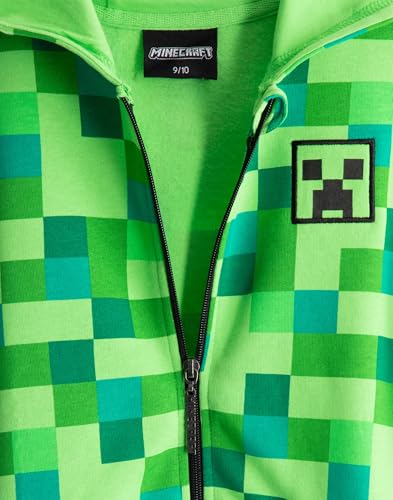 Minecraft Children's/Boy's Official Creeper Character Zip Up Hoodie 13-14 Years Green - Image 4