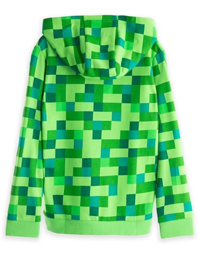 Minecraft Children's/Boy's Official Creeper Character Zip Up Hoodie 13-14 Years Green - Image 3