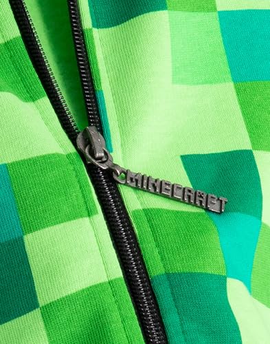 Minecraft Children's/Boy's Official Creeper Character Zip Up Hoodie 13-14 Years Green - Image 5