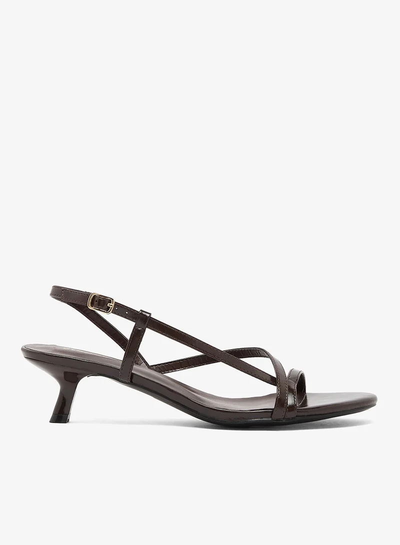 GLAMOROUS Kitten Heeled Strappy Sandals
