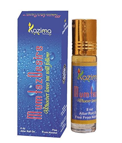 KAZIMA KAZIMA Pure Natural Mumtaz Desire Apparel Concentrated Attar Perfume 8ml Rollon free From Alcohol