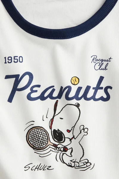 اتش اند ام Printed jersey top