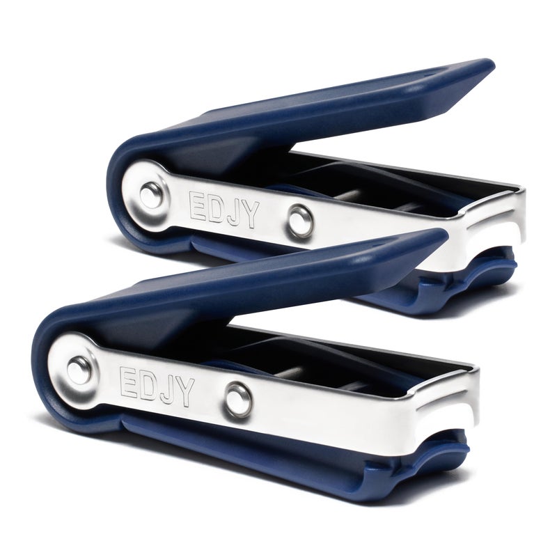 EDJY Fingernail Cutter - Precision Stainless Steel Nail Cutter for Fingernails | Sharp Blade, Ergonomic Design, Durable & Rust-Resistant | Ideal for Men and Women | Navy | 2-Pack - Image 1