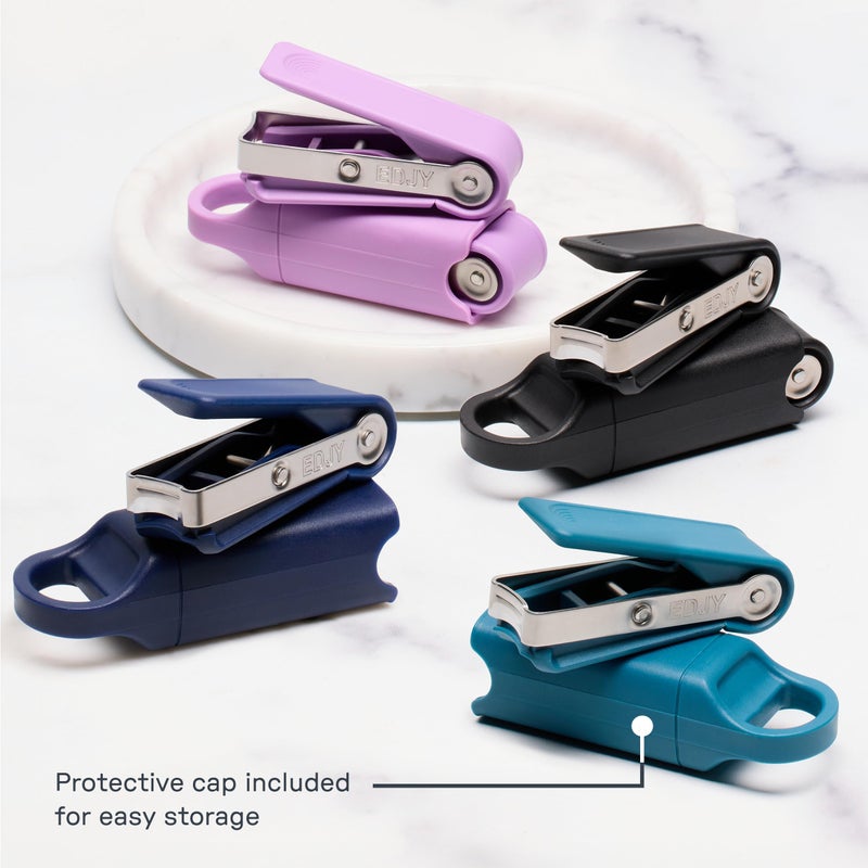 EDJY Fingernail Cutter - Precision Stainless Steel Nail Cutter for Fingernails | Sharp Blade, Ergonomic Design, Durable & Rust-Resistant | Ideal for Men and Women | Navy | 2-Pack - Image 5