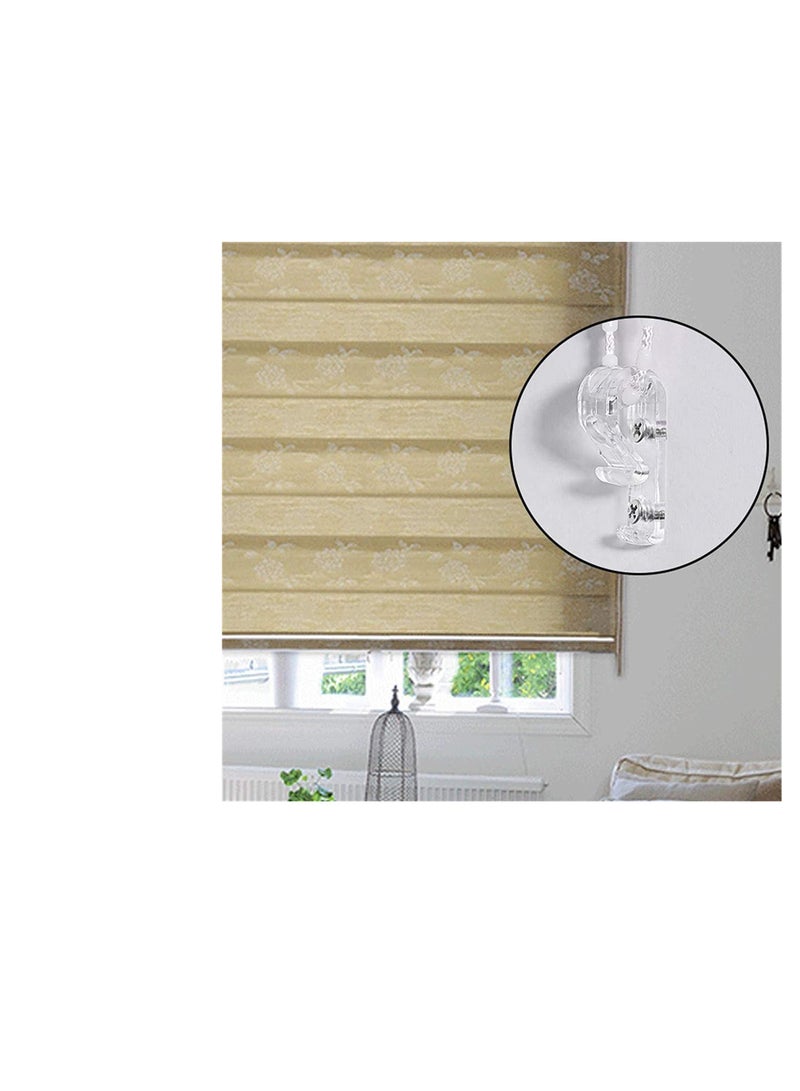 إكسفور Curtain Clear P Clips Hook, Plastic Roller Blind Safety Clips for Cord, Blind Cord Safety Device Clips for Vertical and Roman Roller Blinds Curtain Ball Chain Cord Control with Screws 8Pcs - Image 3