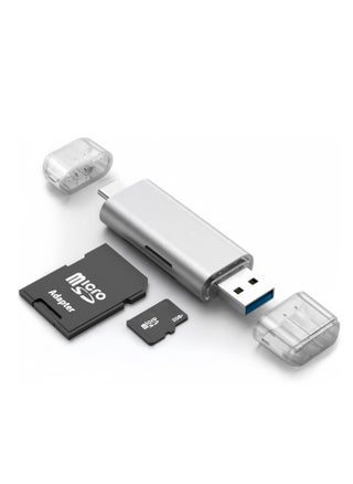 Micro SD Card Reader, USB 3.0 USB-C Memory Card Reader, Aluminum Multi 2-in-1 External SD Card Adapter for Phone Camera PC Laptop Table, Support TF/SD/Micro/SD/SDXC/SDHC/MMC/RS-MMC/UHS-I - pzsku/Z330C680F054DD7854C27Z/45/_/1721973914/5fe5a018-ba08-4032-8f00-344a50ae1ec2