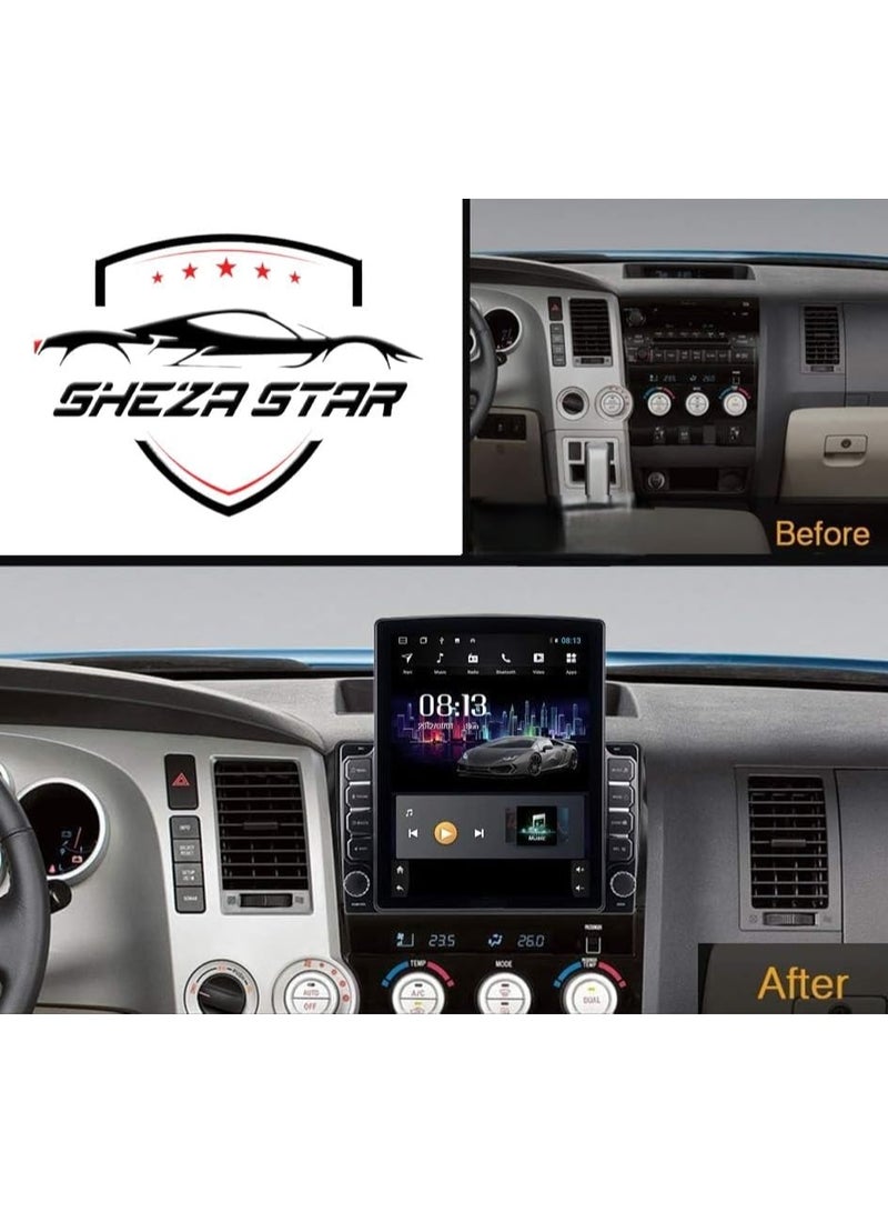 SHEZA STAR Android 9.7 Inch Tesla style Vertical Screen for Toyota Sequoia 2008-2018/Tundra 2006-2013 2GB RAM 32GB ROM Mirror Link Wi-Fi BT, Radio GPS Navigation, IPS Touch Screen with AHD Camera Incl - Image 2