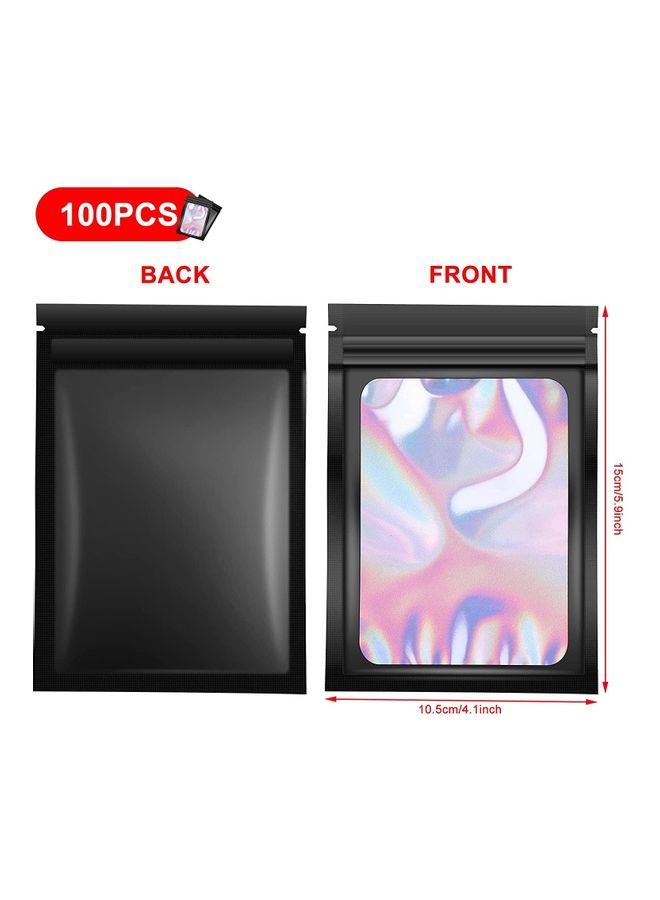 Loquat 100-Piece Resealable Smell-Proof Foil Pouch Multicolour 10x15cm - Image 2