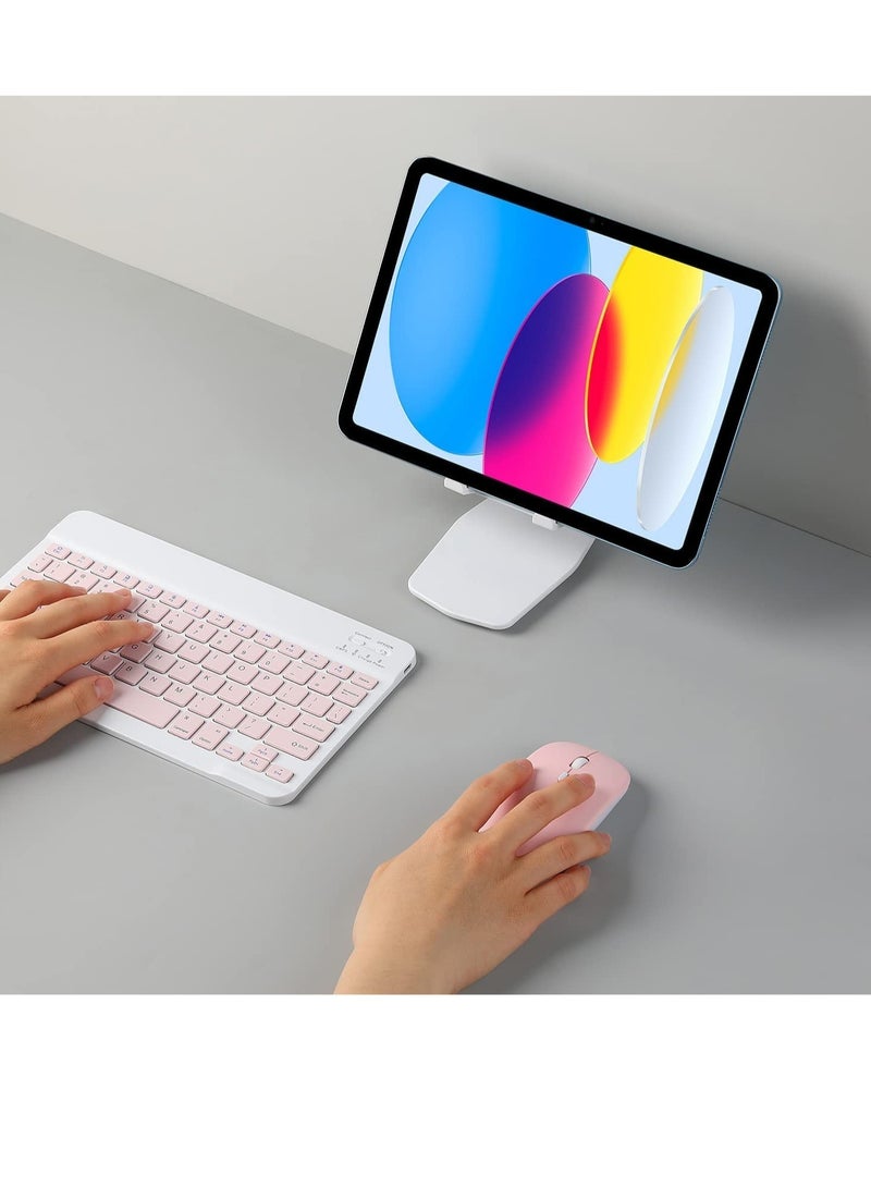 ELTRAZONE Rechargeable Bluetooth Keyboard and Mouse Combo Ultra-Slim Portable Compact Wireless Mouse Keyboard Set for Android Windows Tablet Cell Phone iPhone iPad Pro Air Mini - Image 3