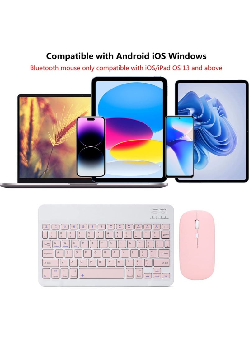 ELTRAZONE Rechargeable Bluetooth Keyboard and Mouse Combo Ultra-Slim Portable Compact Wireless Mouse Keyboard Set for Android Windows Tablet Cell Phone iPhone iPad Pro Air Mini - Image 2
