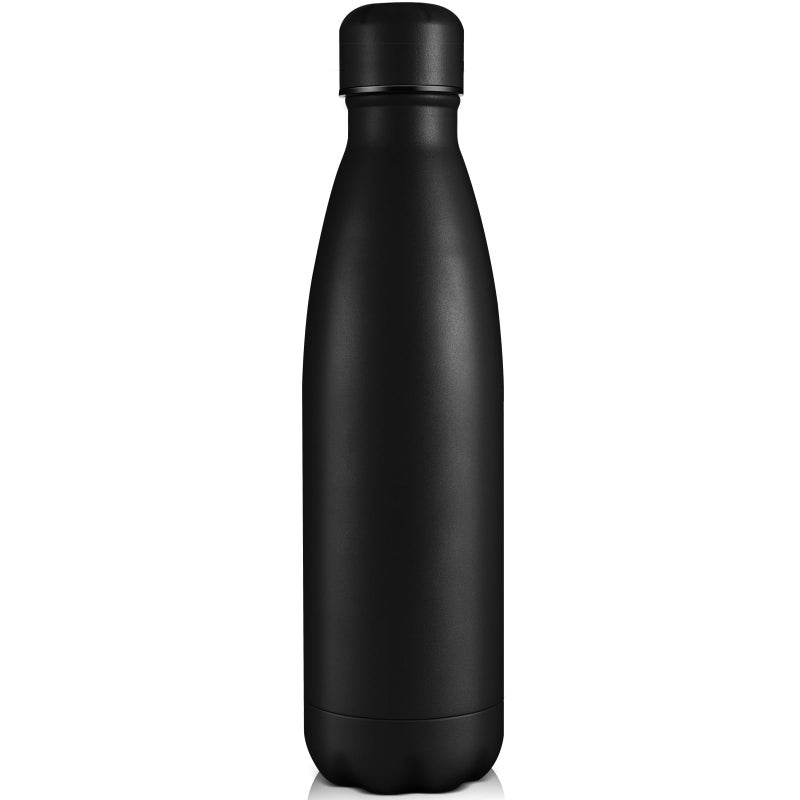 Volhoply 25oz Insulated Water Bottle 1/2/4 Pack, Double Wall Stainless Steel Vacuum Bottles, Keeps Cold & Hot, BPA Free Leak Proof Bottles (Black,1 Pack) - Image 1