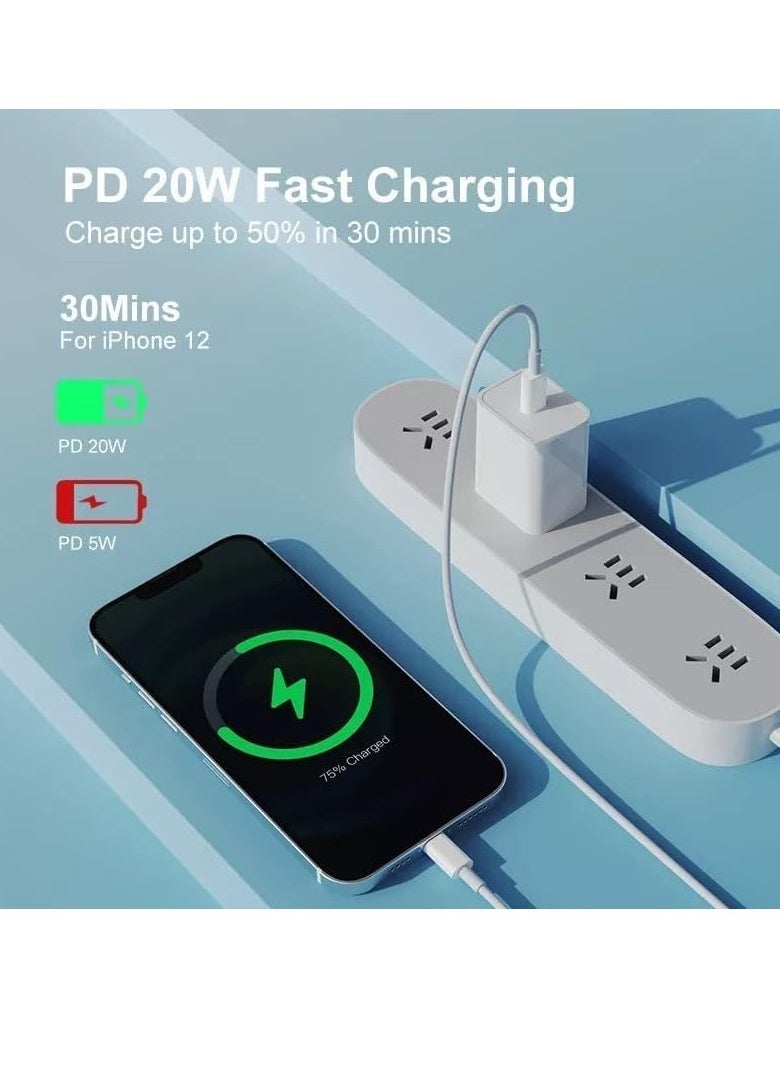 Raxoom USB C to Lightning Cable 20W Fast Charging [MFi Certified] Compatible with iPhone 13 Pro Max/12/11 Pro/X/XS/XR/8 Plus/AirPods Pro, 1M, White  - Image 5