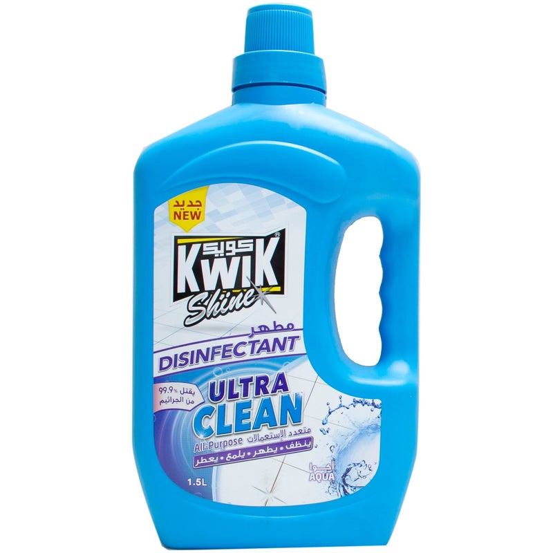 Kwik Shine All Purpose Desinfectant Ultra Clean Aqua 1.5 Litre