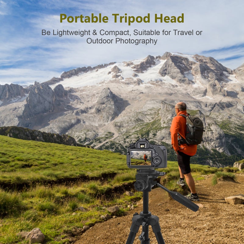 Tripod Head 360 Degrees Swivel 90 Degrees Tilt Tripod Head Mount with 3/8 Inch Thread 1/4 Inch Screw for Camera Tripod Monopod(5kg Max Load) - Image 2