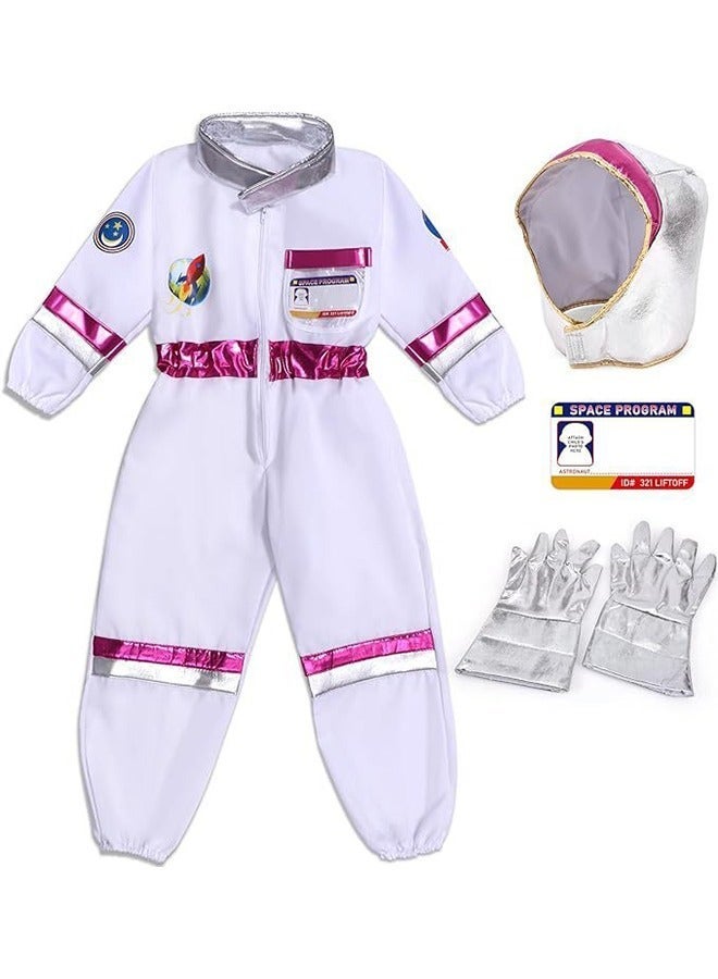 MIXDE Children Astronaut Space Suit Costume,Kids Space Jumpsuit Space Pretend Dress Up Role Play Set for Kids Cosplay - Image 2