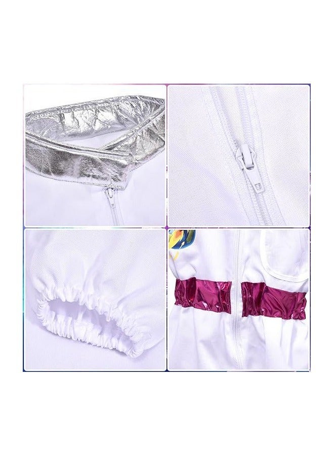 MIXDE Children Astronaut Space Suit Costume,Kids Space Jumpsuit Space Pretend Dress Up Role Play Set for Kids Cosplay - Image 4