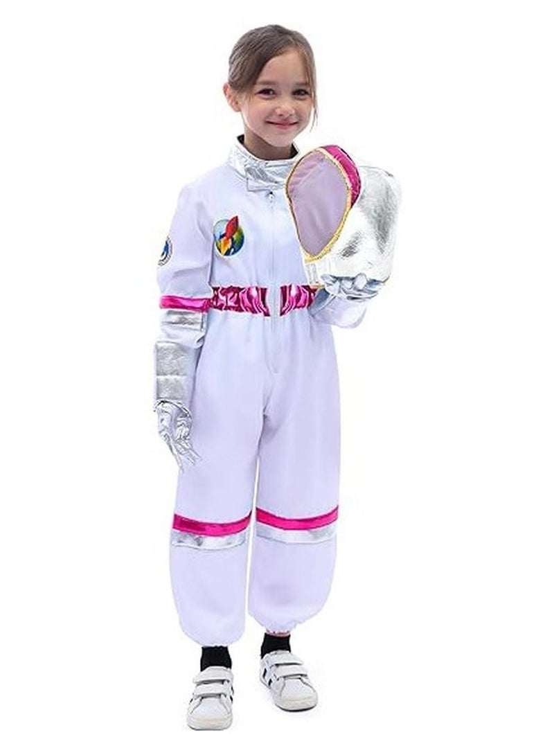 MIXDE Children Astronaut Space Suit Costume,Kids Space Jumpsuit Space Pretend Dress Up Role Play Set for Kids Cosplay - Image 1