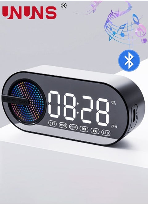LED Digital Alarm Clock,Desk Clock And Bedside Clock With FM Radio,Large Led Display,Bluetooth Speaker With Night Light And Snooze Model,Rechargeable Alarm Clock For Bedrooms Office