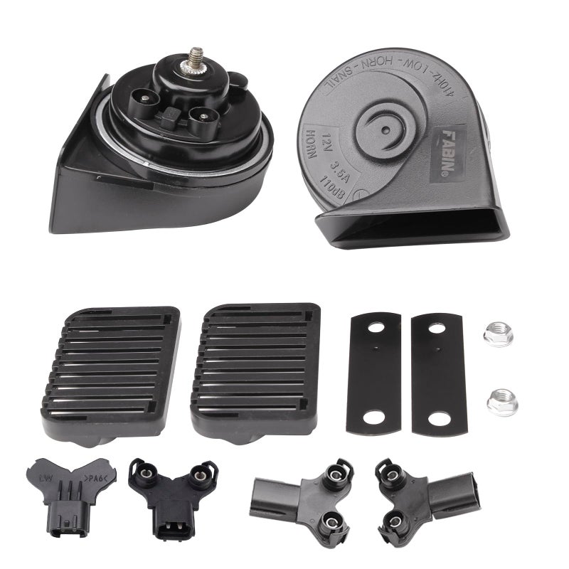 AOLIHAN Car Horn Compatible with Hyundai 12V Waterproof Snail Horns Loud 125db HighLow Tune Horn with Plug for Hyundai