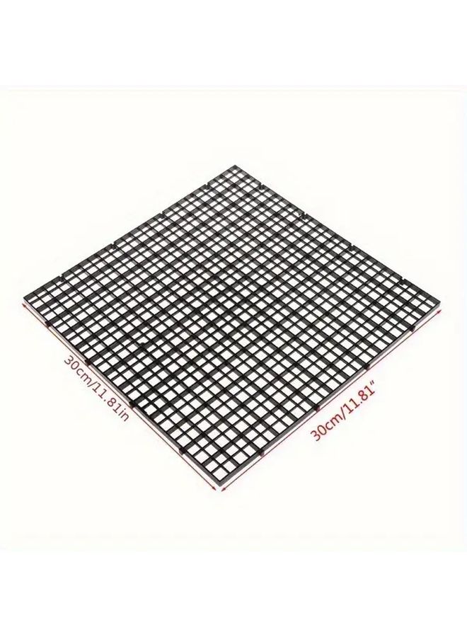 Black Aquarium Filter Grid Plate 11.81x11.81 Inch Rubber Isolation Board Bottom Filter - Image 4