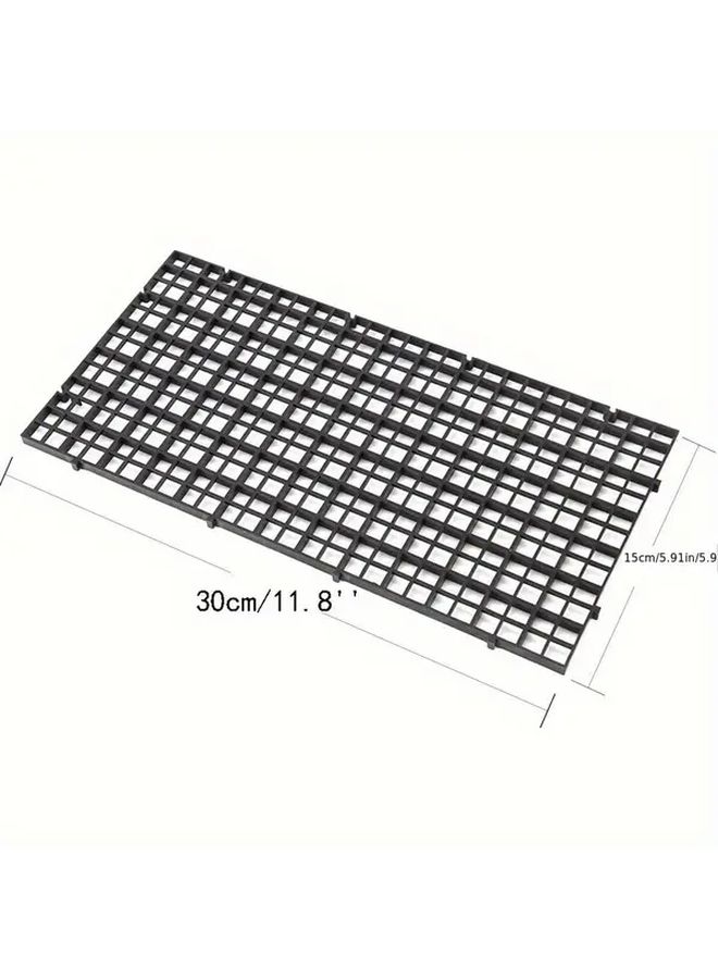 Black Aquarium Filter Grid Plate 11.81x11.81 Inch Rubber Isolation Board Bottom Filter - Image 3