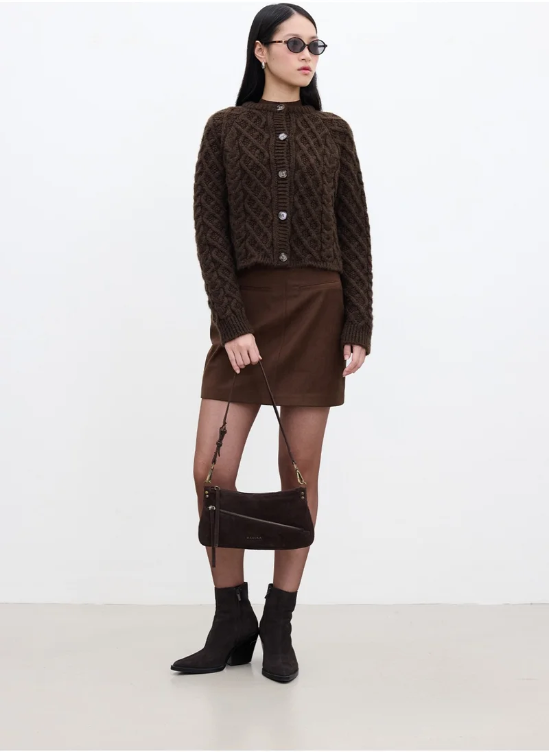 مانوكا Hair Braided Cardigan Brown