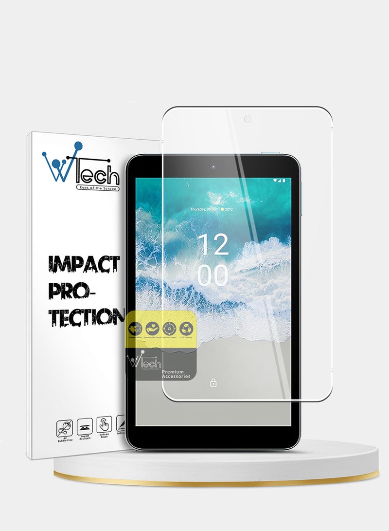 دبليو تيك واقي شاشة من الزجاج المقوى من نوكيا T10 تاب 8 بوصة 2022 برو بلس سيريز (TSG9CN) - شفاف - Image 1