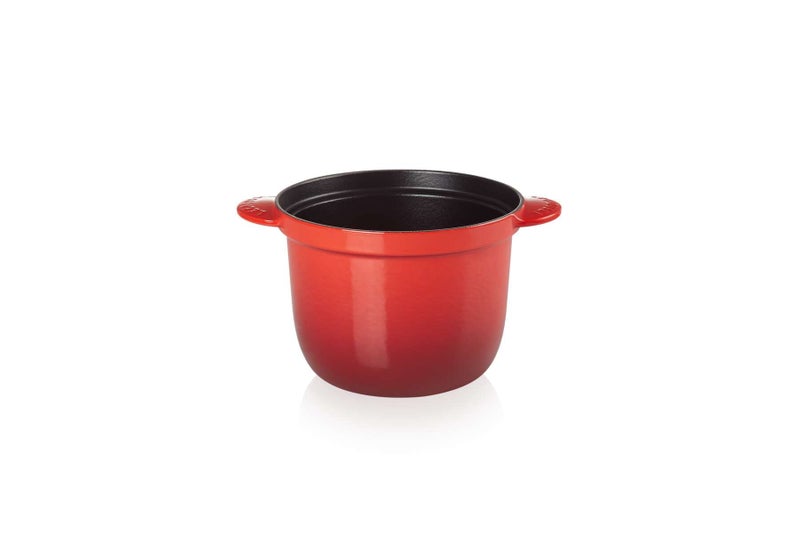 Le Creuset Le Creuset Enameled Cast Iron Rice Pot with Lid & Stoneware Insert, 2.25 qt., Cerise  - Image 2