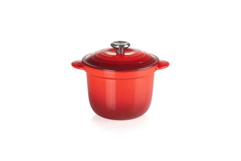 Le Creuset Le Creuset Enameled Cast Iron Rice Pot with Lid & Stoneware Insert, 2.25 qt., Cerise  - Image 1
