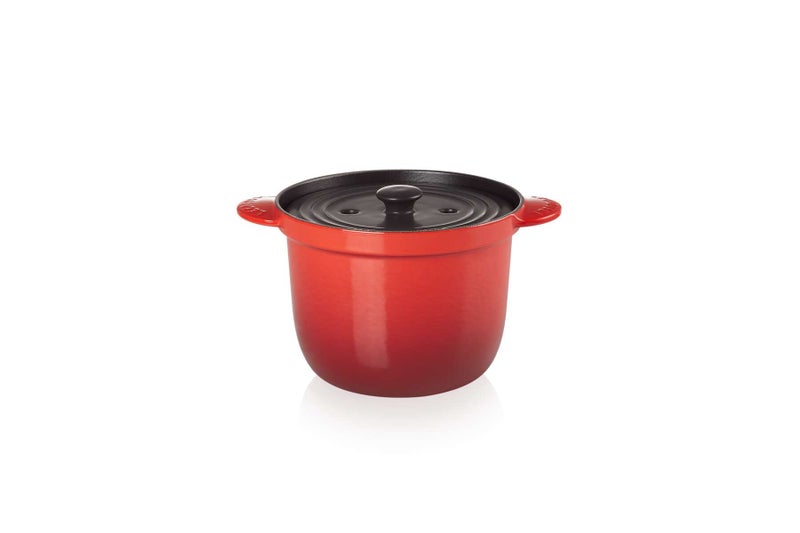 Le Creuset Le Creuset Enameled Cast Iron Rice Pot with Lid & Stoneware Insert, 2.25 qt., Cerise  - Image 3