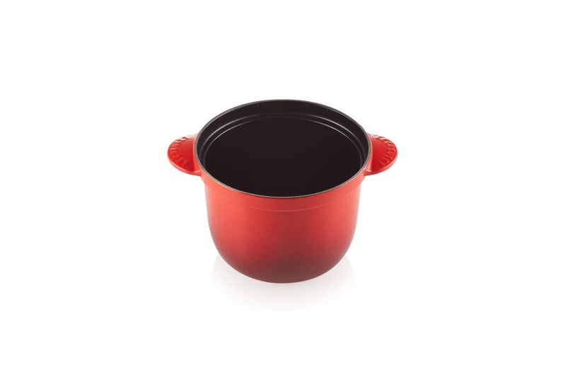 Le Creuset Le Creuset Enameled Cast Iron Rice Pot with Lid & Stoneware Insert, 2.25 qt., Cerise  - Image 5