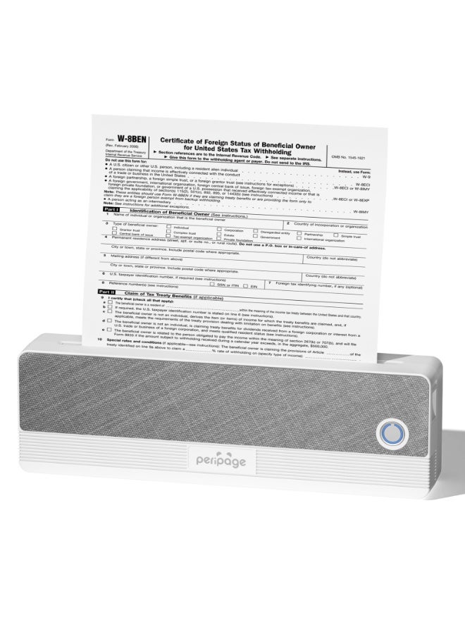 بيري بيدج طابعة Peripage P81 الحرارية المحمولة A4، لاسلكية بدون حبر بتقنية بلوتوث، مقاس 21 × 29.7 سم (مقاس الرسائل الأمريكية)، متوافقة مع نظامي أندرويد وiOS، للمستندات وورق الوشم والصور - Image 1