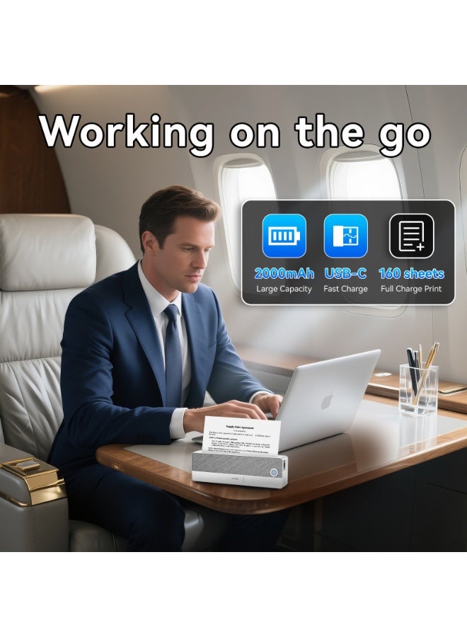 بيري بيدج طابعة Peripage P81 الحرارية المحمولة A4، لاسلكية بدون حبر بتقنية بلوتوث، مقاس 21 × 29.7 سم (مقاس الرسائل الأمريكية)، متوافقة مع نظامي أندرويد وiOS، للمستندات وورق الوشم والصور - Image 3